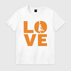 Футболка хлопковая мужская Basket Love, цвет: белый