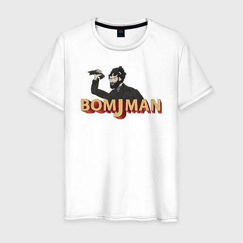 Мужская футболка BomjMan Logo2 / Белый – фото 1