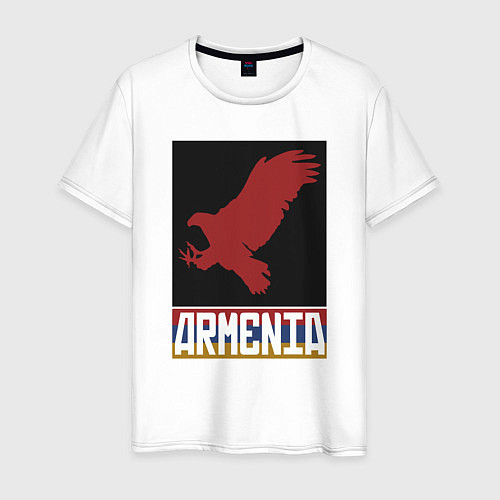 Мужская футболка Орёл - Армения / Белый – фото 1