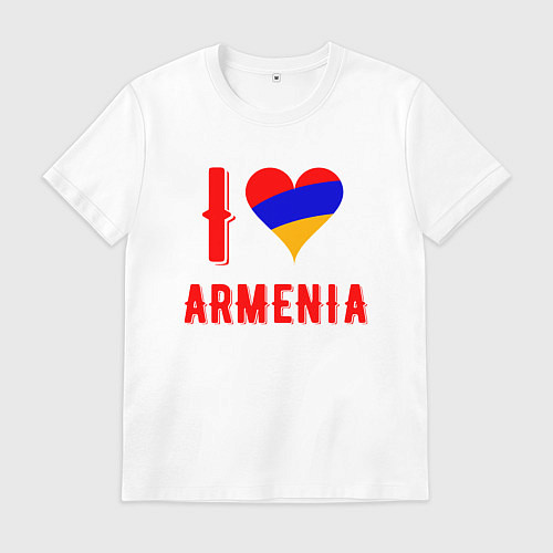 Мужская футболка I Love Armenia / Белый – фото 1