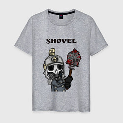 Футболка хлопковая мужская Shovel, цвет: меланж