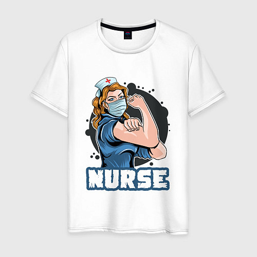 Мужская футболка Медсестра / Белый – фото 1