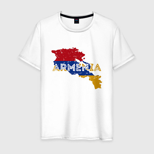 Мужская футболка Armenia Map / Белый – фото 1