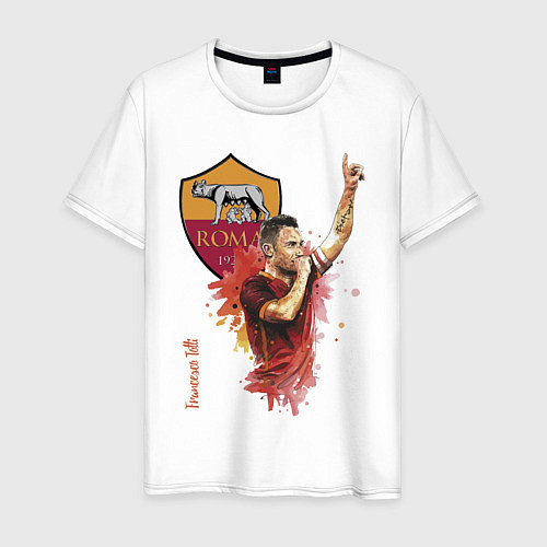 Мужская футболка Francesco Totti - Roma - Italy / Белый – фото 1