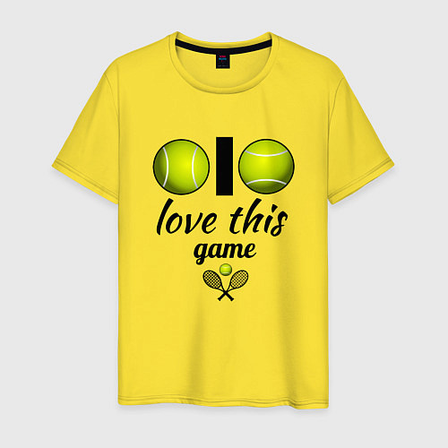 Мужская футболка Я люблю теннис / Желтый – фото 1