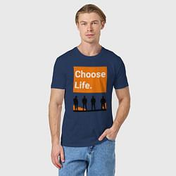 Футболка хлопковая мужская Choose Life, цвет: тёмно-синий — фото 2