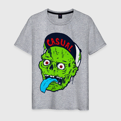 Мужская футболка Zombie casual / Меланж – фото 1