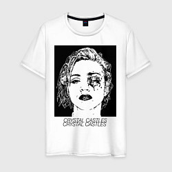 Футболка хлопковая мужская Crystal castles, цвет: белый