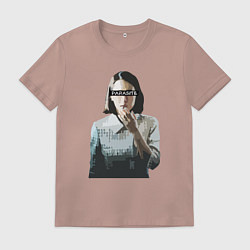 Футболка хлопковая мужская Паразиты Кино, цвет: пыльно-розовый