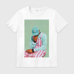 Футболка хлопковая мужская Tyler, The Creator, цвет: белый