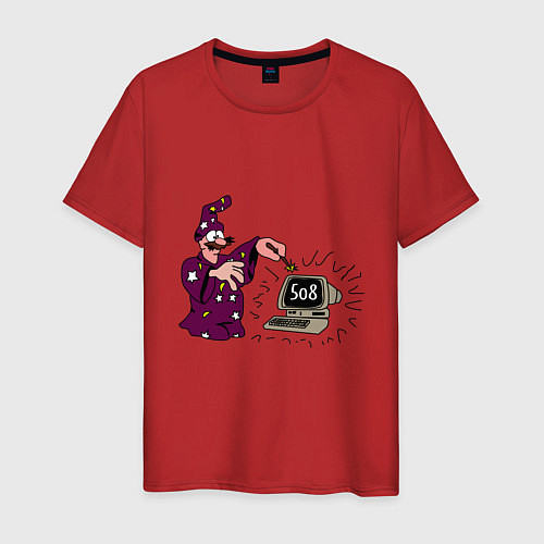 Мужская футболка Admin Wizard / Красный – фото 1