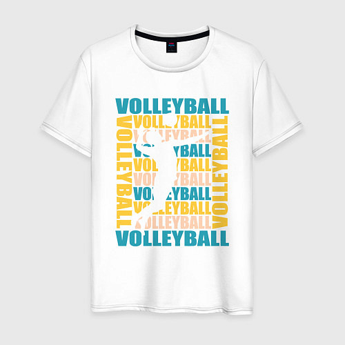Мужская футболка Волейбол / Белый – фото 1