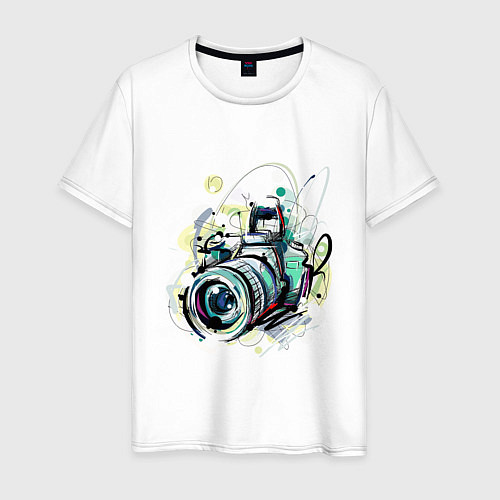 Мужская футболка Фотоаппарат / Белый – фото 1