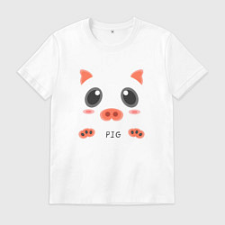 Мужская футболка Свинья образ pig