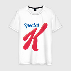 Футболка хлопковая мужская Special k merch Essential, цвет: белый