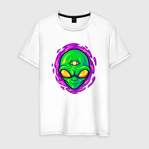 Мужская футболка Инопланетянин всевидящее око / Белый – фото 1