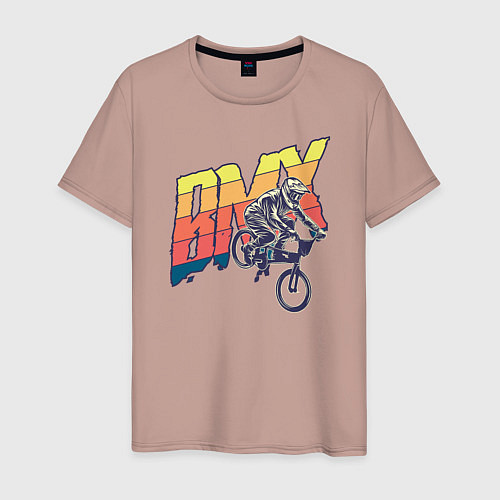 Мужская футболка BMX / Пыльно-розовый – фото 1