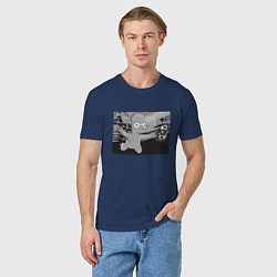 Футболка хлопковая мужская Simpsons x Nirvana, цвет: тёмно-синий — фото 2