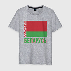 Футболка хлопковая мужская Беларусь, цвет: меланж