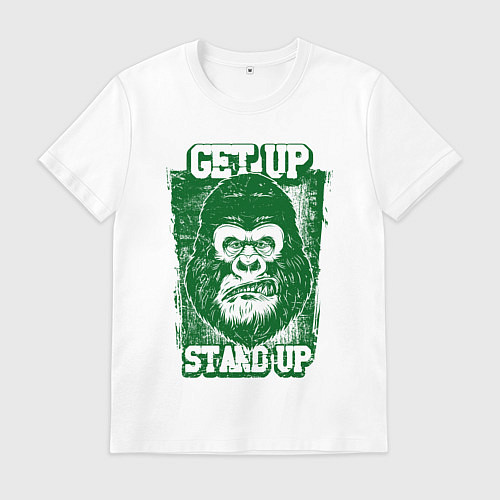 Мужская футболка Get Up - Stand Up / Белый – фото 1
