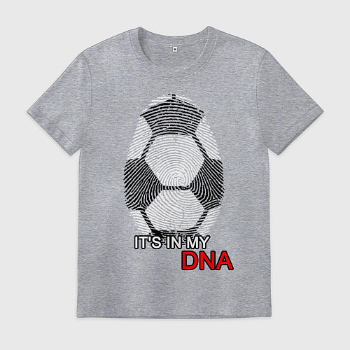 Мужская футболка FOOTBALL IN MY DNA / Меланж – фото 1