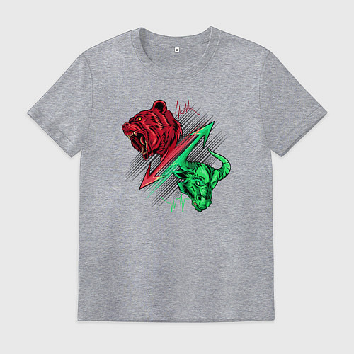 Мужская футболка Вечное противостояние / Меланж – фото 1