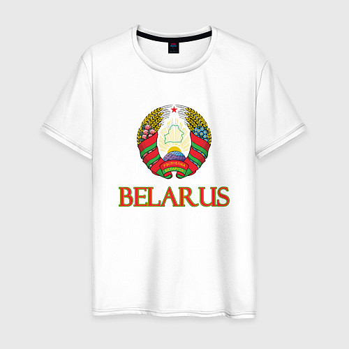 Мужская футболка Герб Belarus / Белый – фото 1