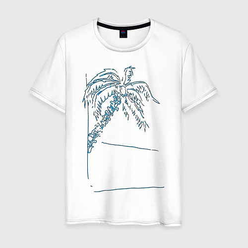 Мужская футболка Пальма / Белый – фото 1