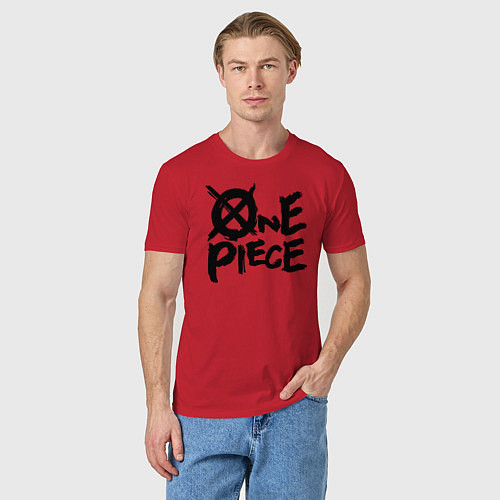 Мужская футболка One Piece Большой куш лого / Красный – фото 3