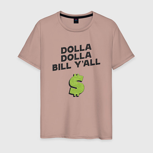 Мужская футболка Dolla Bill Yall / Пыльно-розовый – фото 1