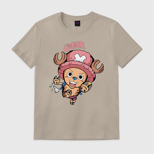 Мужская футболка Тони Тони Чоппер One Piece / Миндальный – фото 1