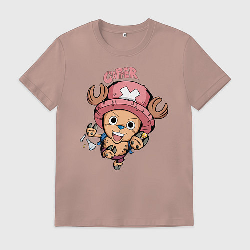 Мужская футболка Тони Тони Чоппер One Piece / Пыльно-розовый – фото 1