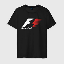 Футболка хлопковая мужская Formula 1, цвет: черный