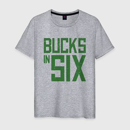 Мужская футболка Bucks In Six / Меланж – фото 1