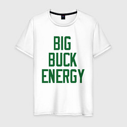 Футболка хлопковая мужская Big Buck Energy, цвет: белый