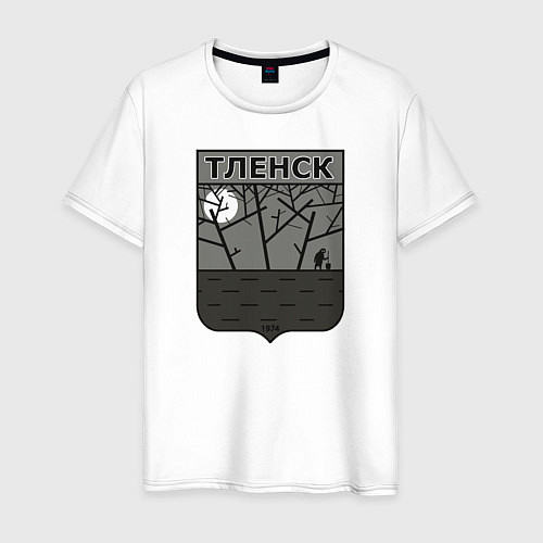 Мужская футболка Герб города Тленск / Белый – фото 1