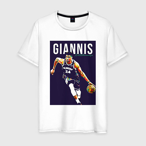 Мужская футболка Giannis - Bucks / Белый – фото 1