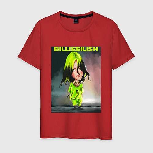 Мужская футболка BILLIE EILISH БИЛЛИ АЙЛИШ Z / Красный – фото 1