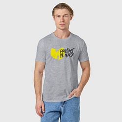 Футболка хлопковая мужская Protect Ya Neck, цвет: меланж — фото 2