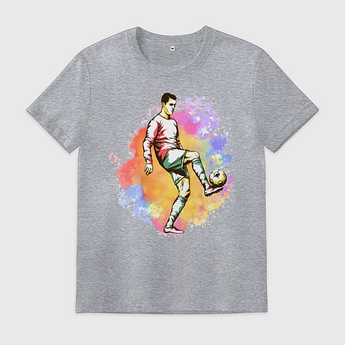 Мужская футболка Роналду 07 Сборная Португалии / Меланж – фото 1