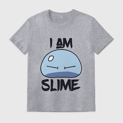 Мужская футболка I AM SLIME, Я СЛИЗЬ / Меланж – фото 1