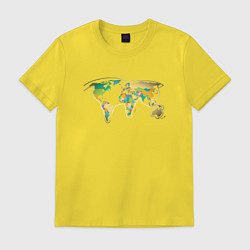 Футболка хлопковая мужская World Cat, цвет: желтый