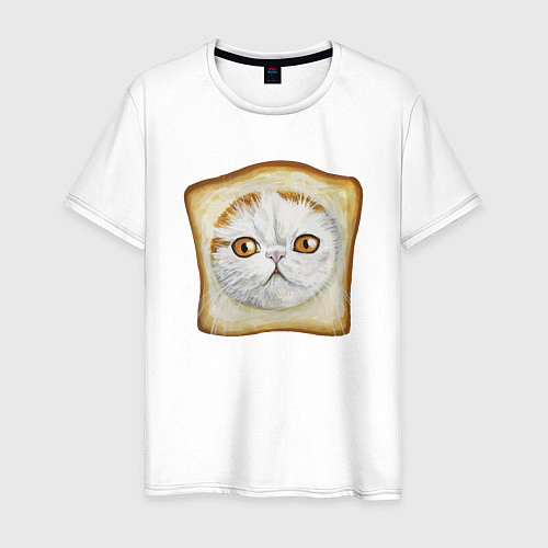 Мужская футболка Bread Cat / Белый – фото 1