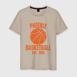 Футболка хлопковая мужская Phoenix Basketball, цвет: миндальный