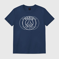 Футболка хлопковая мужская PSG Core Wordmark Clear New 202223, цвет: тёмно-синий