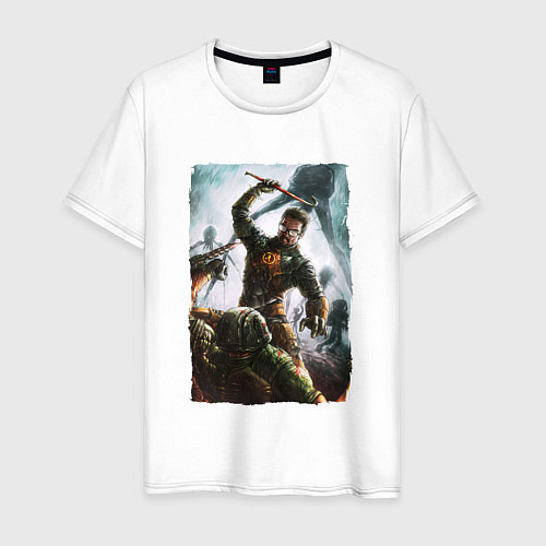 Мужская футболка Doomguy VS Freeman / Белый – фото 1