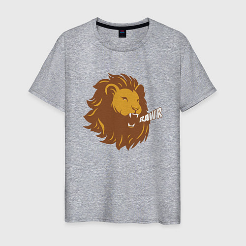 Мужская футболка Lion Rawr / Меланж – фото 1