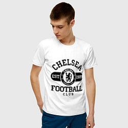 Футболка хлопковая мужская Chelsea Football Club цвета белый — фото 2