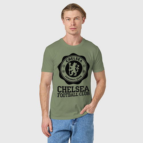 Мужская футболка Chelsea FC: Emblem / Авокадо – фото 3