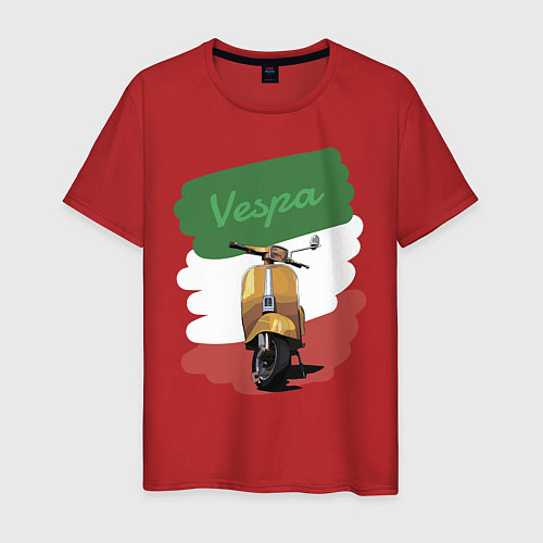 Мужская футболка Vespa / Красный – фото 1